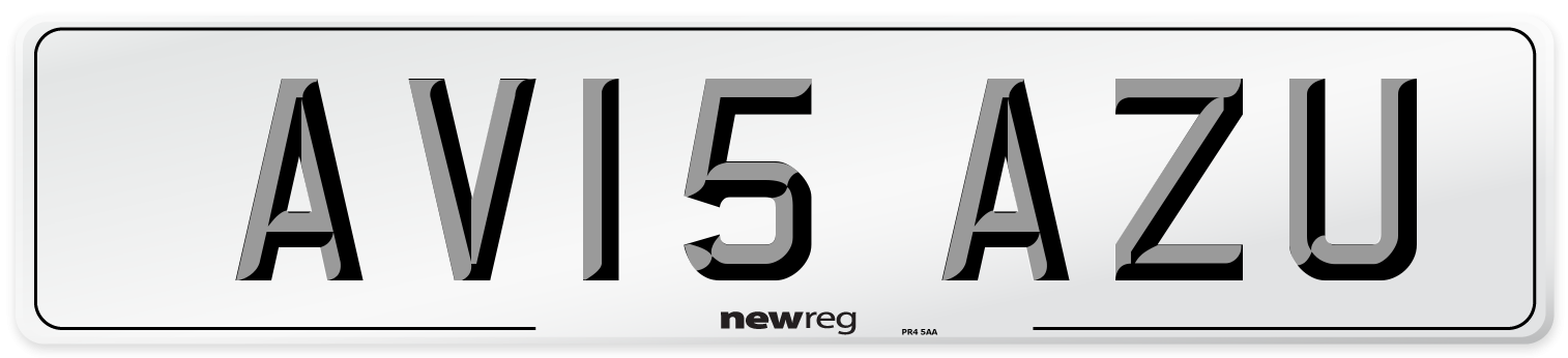 AV15 AZU Number Plate from New Reg